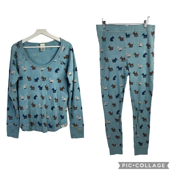 munki munki Other - Munki Munki Women's XL 2 Piece Thermal Pajama Shirt Pants Set Dog Scottie Westie